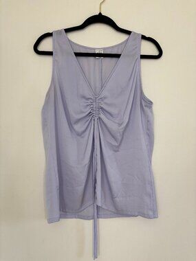 Melrose and Market Lavender Sleeveless Tie Front Blouse Medium